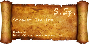 Stramer Szabina névjegykártya