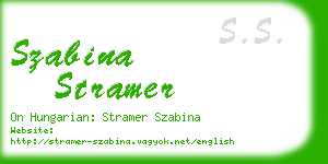 szabina stramer business card